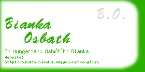 bianka osbath business card